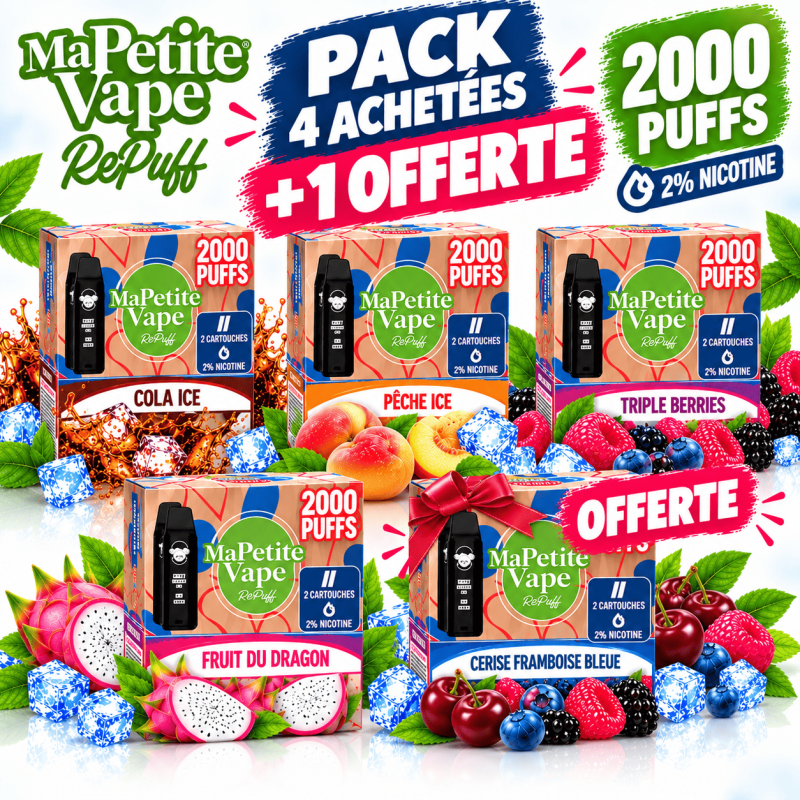 Pack RePuff 1000 – 4 boîtes achetées + 1 offerte