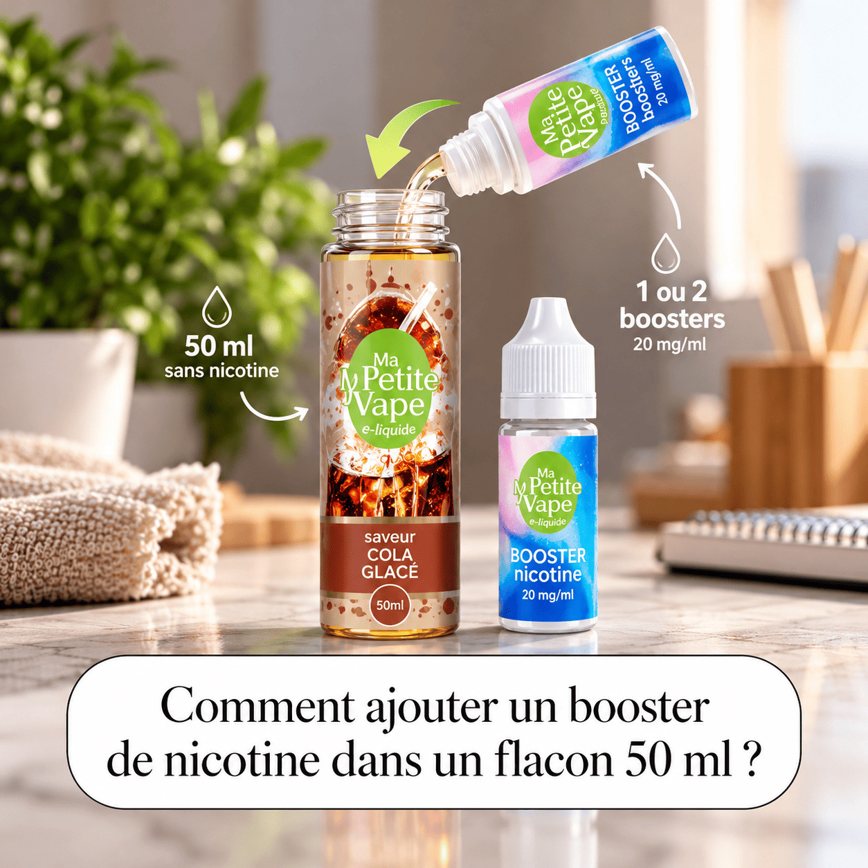 Booster de nicotine et flacon 50 ml : comment ça marche ?